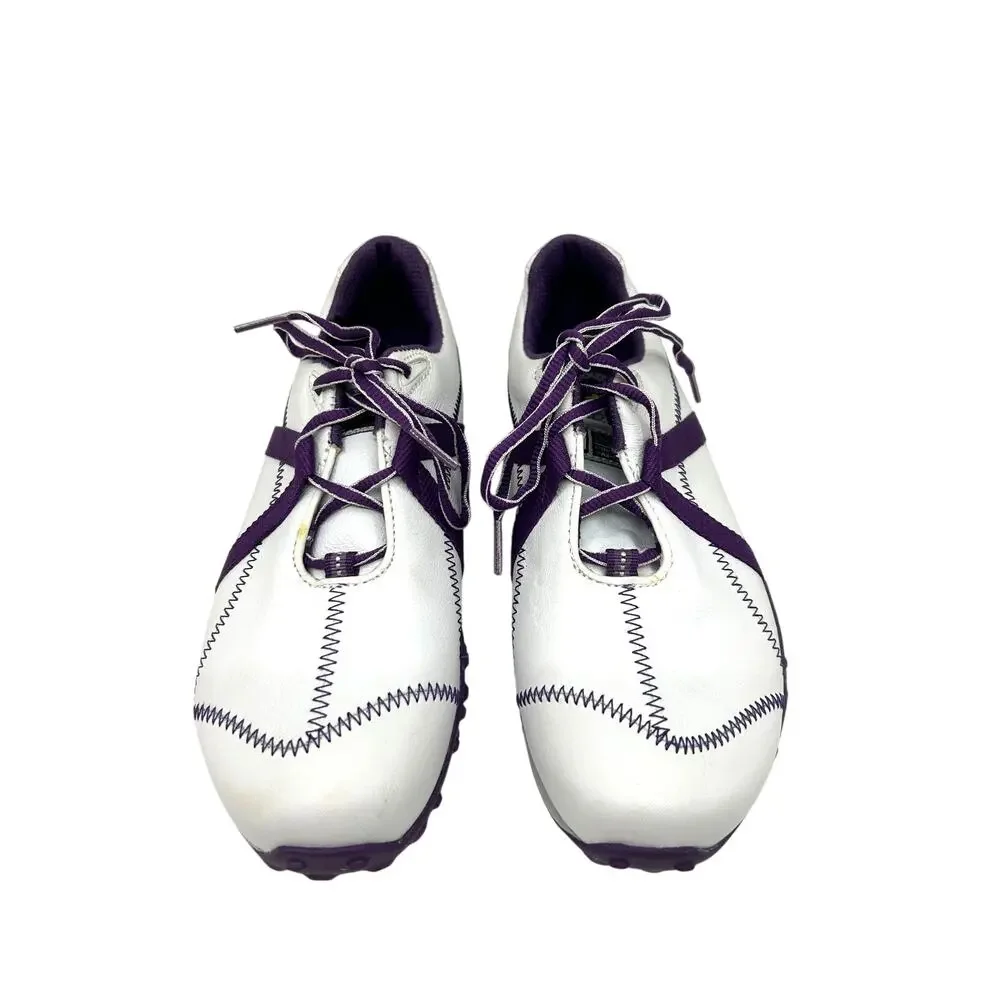Foot Joy M Project Golf Shoe Women's Size 6.5M White/Purple Soft Spike